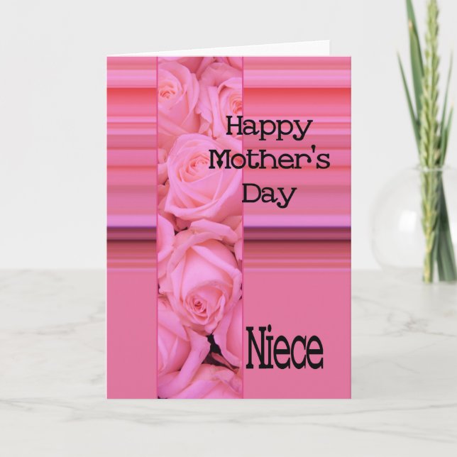 Niece   Happy Mother's Day rose card (Front)