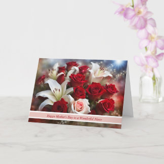 Niece Happy Mother's Day with Pretty Flowers Card