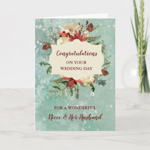Niece & Her Husband Wedding Day Congratulations Card