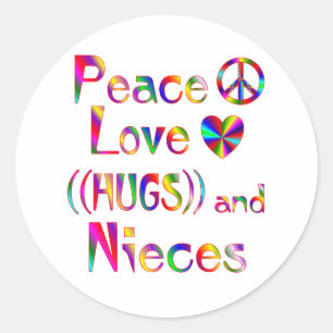 Niece Hugs Classic Round Sticker