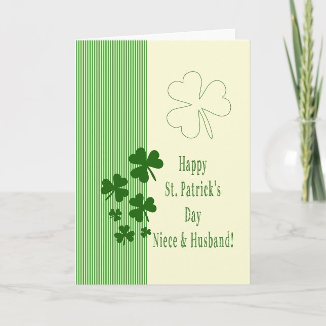 Niece & Husband Happy St. Patrick's Day Card (Front)