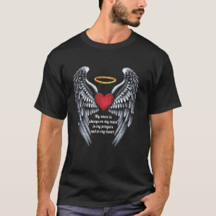 Niece In Heaven Memorial Wings Halo Heart Aunt Unc T-Shirt