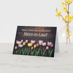 Niece in Law Happy Mother's Day Cute Tulips Card