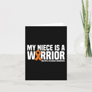 Niece Is A Warrior Ms Multiple Sclerosis Awareness Card