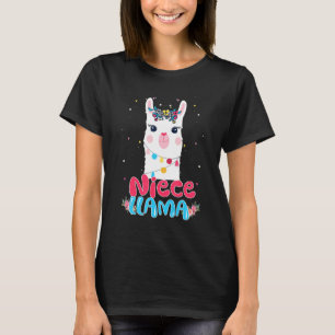 Niece Llama Mother's Day Women Niece Birthday T-Shirt