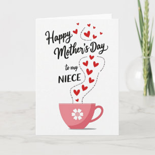 Niece Mothers Day Hearts Card