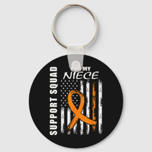 Niece Multiple Sclerosis Awareness Usa Flag Suppor Key Ring