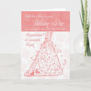 Niece & New Husband wedding day congratulations Card
