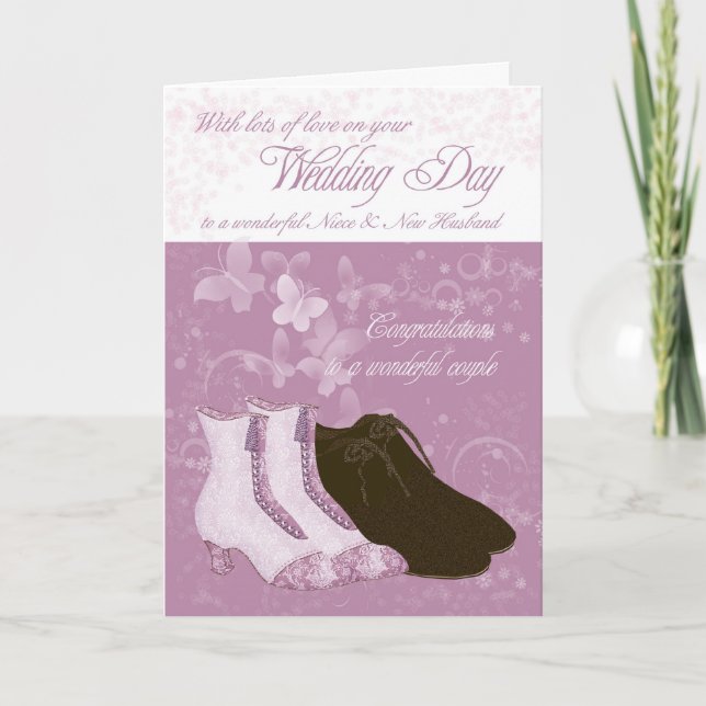 Niece & New Husband wedding day congratulations Card (Front)