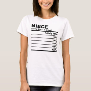 Niece Nutrition Facts Custom Personalised Woman T-Shirt