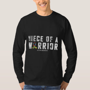 Niece Of A Warrior Autism Awareness Vintage Family T-Shirt