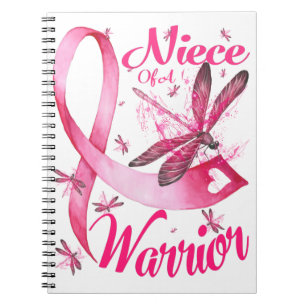 Niece Of A Warrior Dragonfly Breast Cancer Notebook