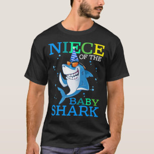 NIECE Of The Baby Shark Birthday Brother Shark Shi T-Shirt