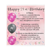 Niece Poem - 21st Birthday