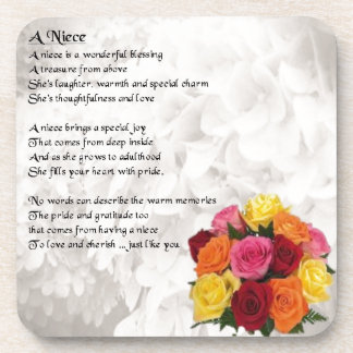 Niece Poem - Flowers Coaster