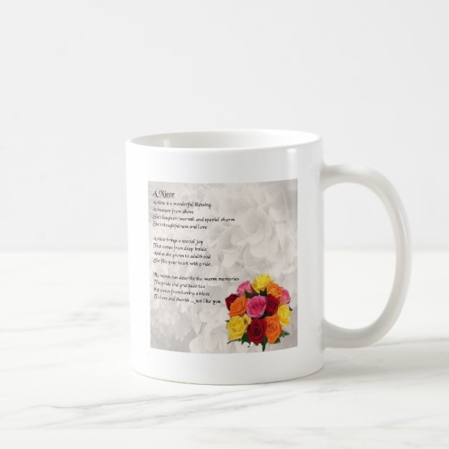 Niece Poem - Flowers Coffee Mug (Right)