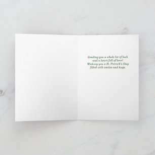 Niece St Patricks Day Cute Giraffe Shamrocks Card