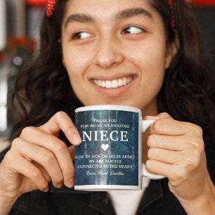 Niece Thank You Heartfelt Message Personalised Coffee Mug