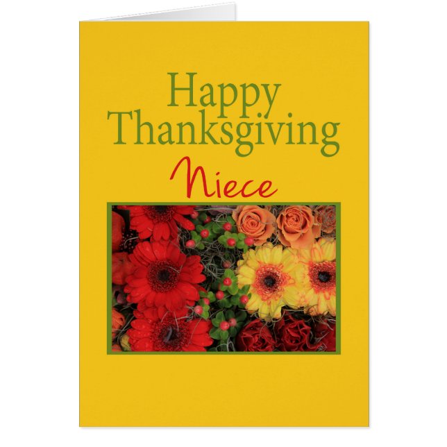 Niece  Thanksgiving Card (Front)