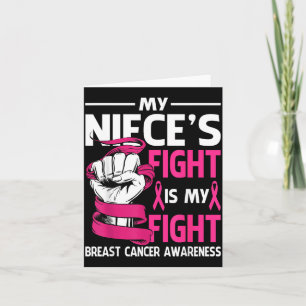 Nieces Fight Is Fight Breast Cancer Awareness Card
