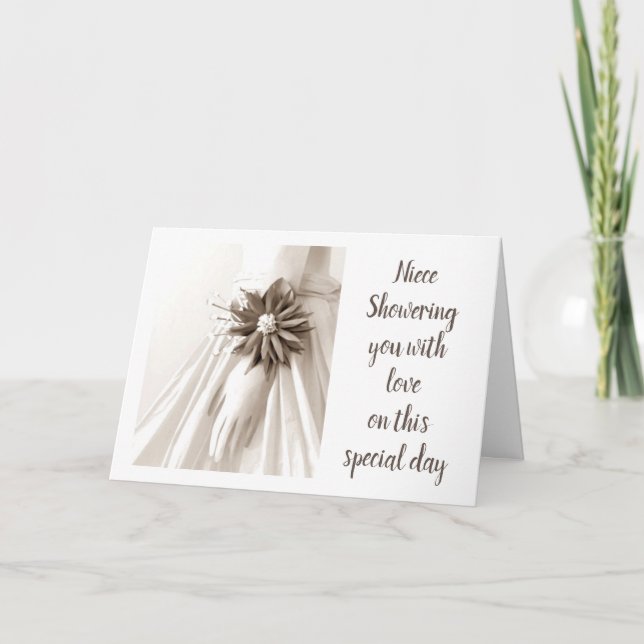 **NIECE'S SHOWER CONGRATULATION" INVITATION (Front)