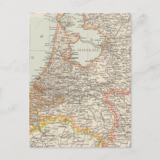 Niederlande - Netherlands Map Postcard (Front)