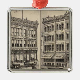 Niederlander and Citizens Bank, Wichita, Kansas Metal Tree Decoration