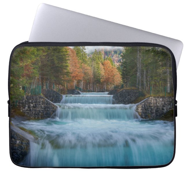 Niedernach Power Station Waterfall Laptop Sleeve (Front)