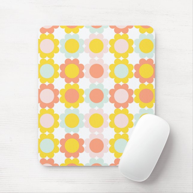  Niedliche Blumen Muster Mouse Pad (With Mouse)