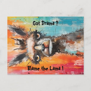 Niedliche gute Laune Lama Aufheiterung Postkarte Postcard