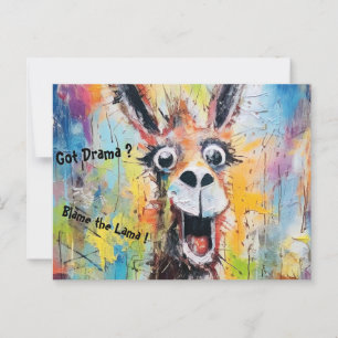 Niedliche gute Laune Lama Postkarte Postcard