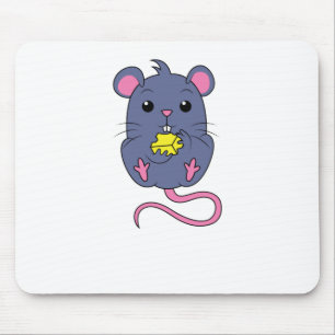niedliche Maus mit Käse Mouse Pad