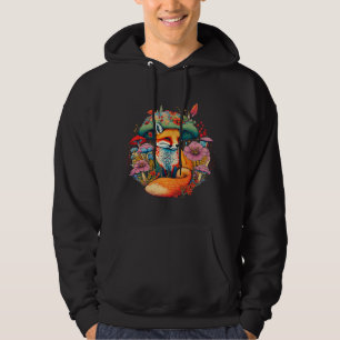 Niedlicher Cottagecore Floral Fox Ästhetische Mädc Hoodie