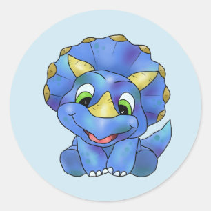 niedlicher Dino Classic Round Sticker