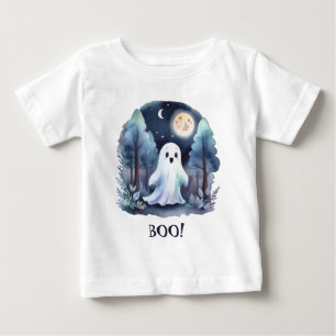Niedliches Gespenst Geist im Wald Baby T-Shirt