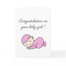 Niedliches neues baby Geburt - Glückwünscharte K