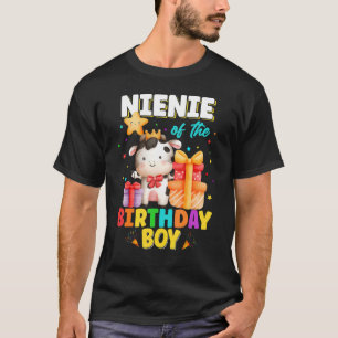 Nienie Of The Birthday Boy Cow Farm Animals Family T-Shirt