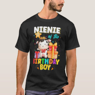 Nienie Of The Birthday Boy Cow Farm Animals Family T-Shirt