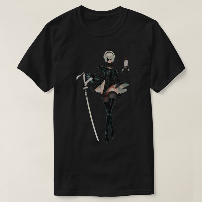Nier Automata 2B   T-Shirt (Design Front)