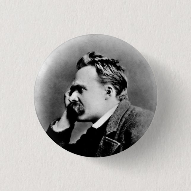 nietzsche 3 cm round badge (Front)