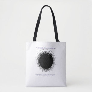 Nietzsche Abyss Quote Minimalist Philosophy Tote Bag
