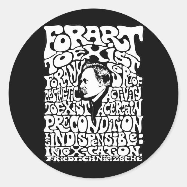 Nietzsche - Art Classic Round Sticker (Front)