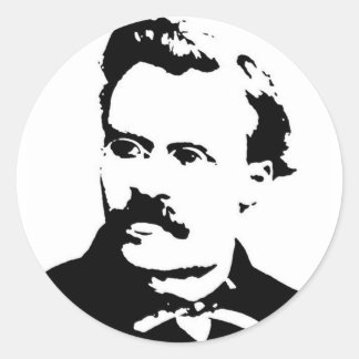 Nietzsche Picture Classic Round Sticker