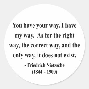 Nietzsche Quote 1a Classic Round Sticker