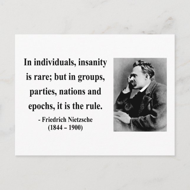 Nietzsche Quote 3b Postcard (Front)