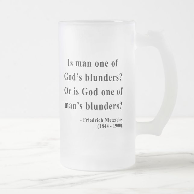 Nietzsche Quote 6a Frosted Glass Beer Mug (Right)