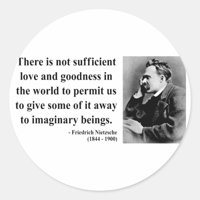 Nietzsche Quote 7b Classic Round Sticker (Front)
