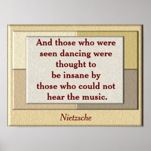 Nietzsche quote - art poster