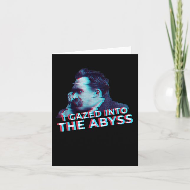 Nietzsche Quote For A Philosophy Student  Card (Front)
