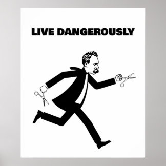 Nietzsche Running With Scissors  Live Dangerously  Poster
